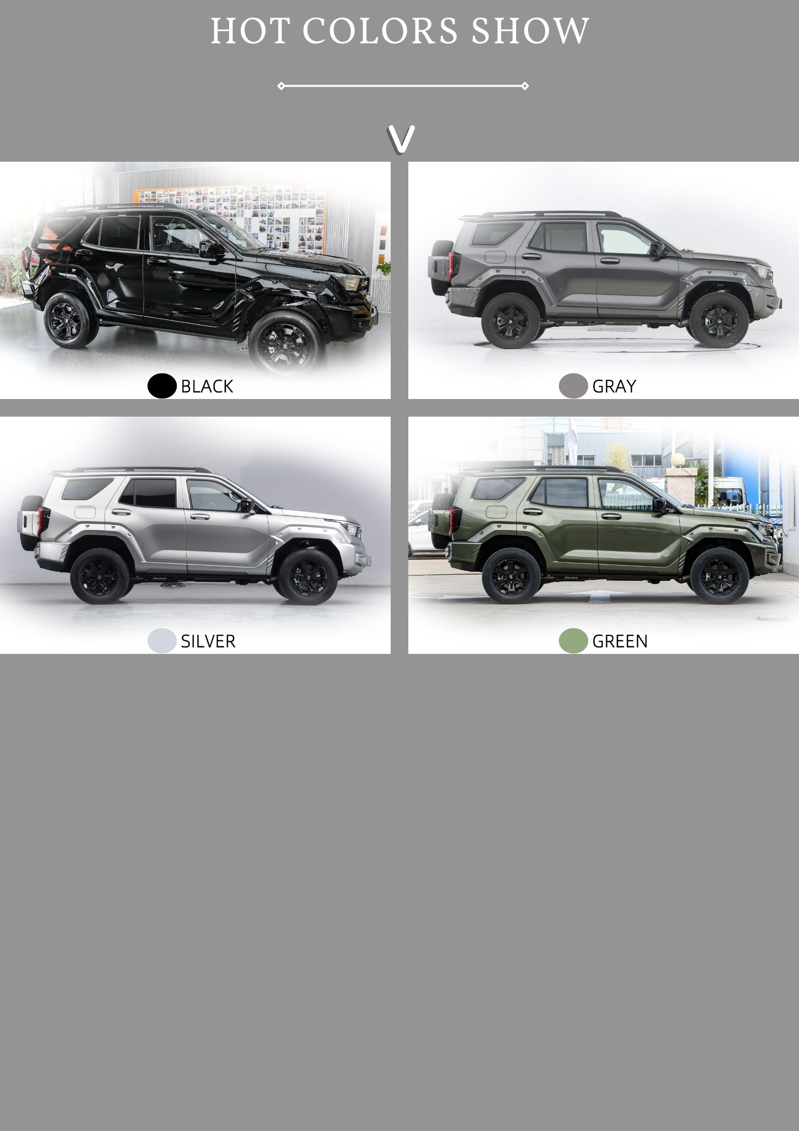 Medium SUV Great Wall Tank 400 Hybrid Car with 2850mm Wheelbase and Swing Door Deposit