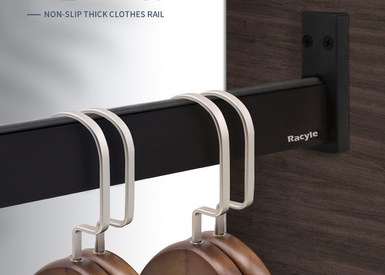 Chrome Finish Aluminum 1004mm Wardrobe Hanger SGS