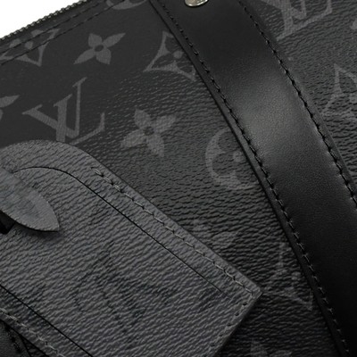 Classic Monogram Eclipse LV CITY KEEPALL Bag Jacquard Canvas Crossbody Boston Bag