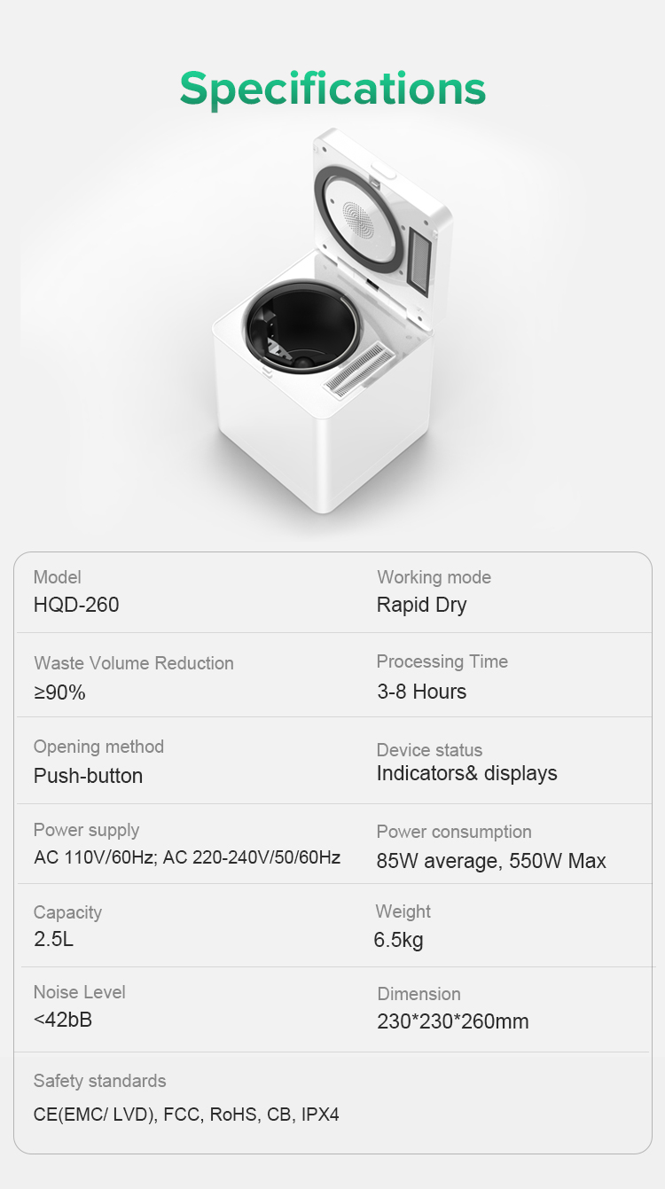 2.5L Brand-new Garbage Collector Food Waste Disposer for Household Small Processor Stainless Steel Wholesale From China