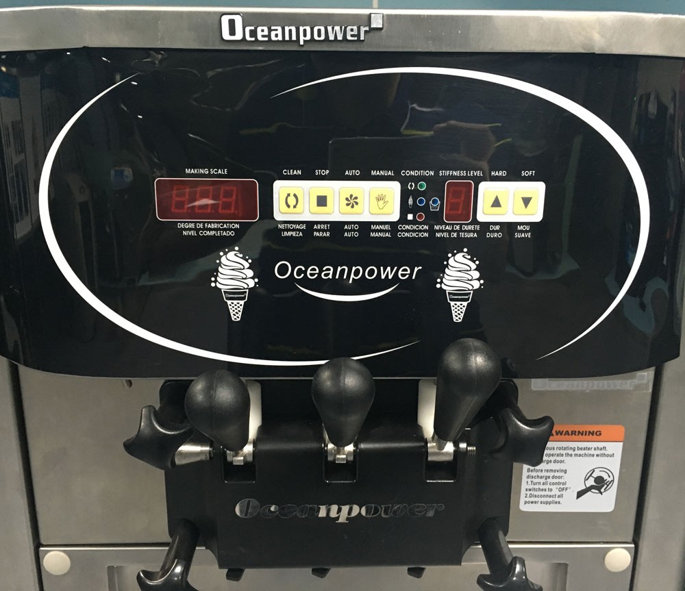 2+1 flavors 400cones/H Oceanpower classic soft ice cream making machine OP138CS