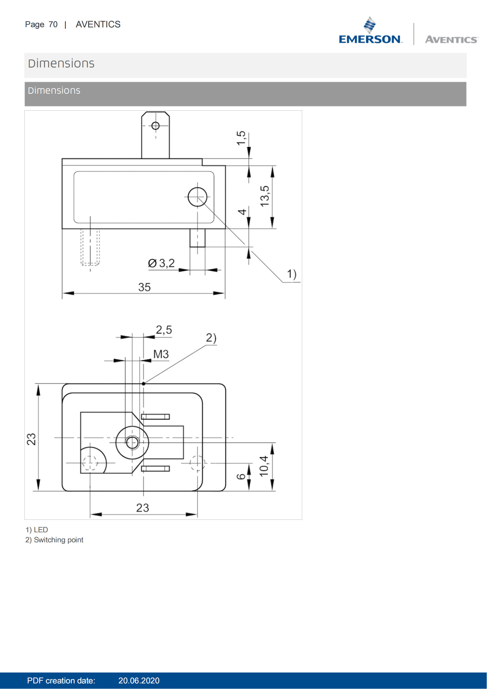 AVENTICS Sensor Series Reed Magnetic Sensor SN6 8940410602 ATEX 2 Pin