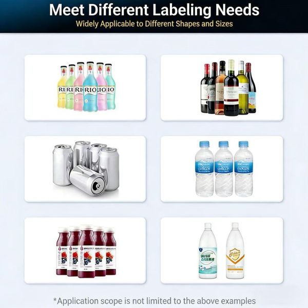 Fully automatic double head round bottle labeling machine CH-306 neck label automatic labeling machine