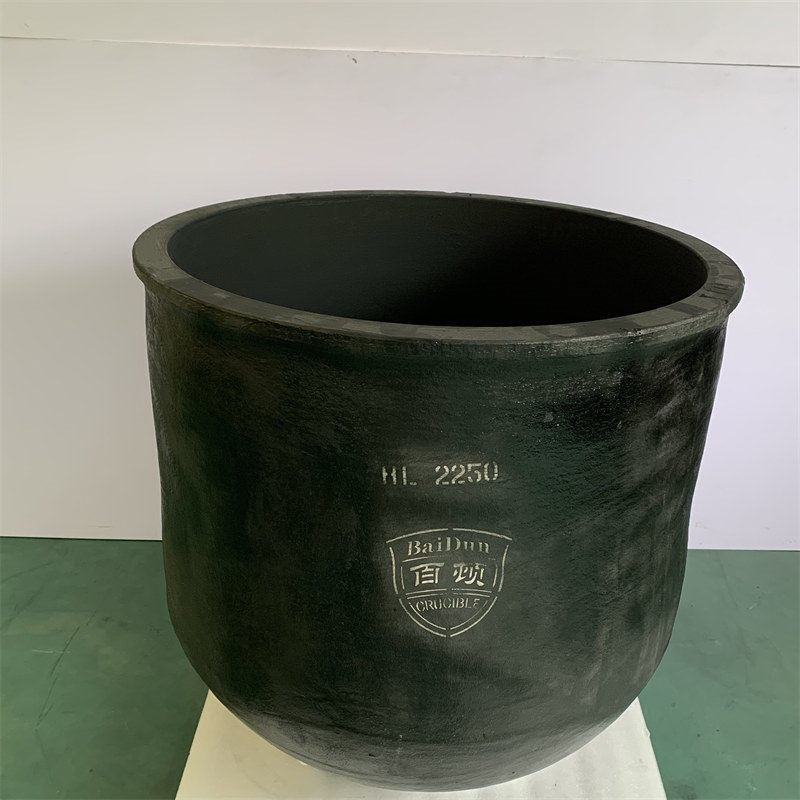 Circular Type Silicon Carbide Graphite Crucible For Metal Melting Corrosion Resistance