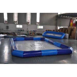 Blue Color Large Inflatable Swimming Pool / Airtight Pool For Kids