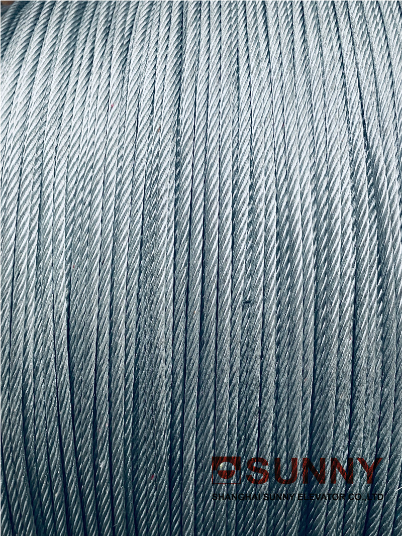 Elevator Steel 6x19 Large Diameter Wire Ropes for Traction Machine Parts