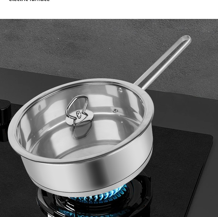 High Quality Kitchen Warethree-layer Double Bottom Stainless Steel Cookingware Set Cookware Set Cooking Pot And Pans Set