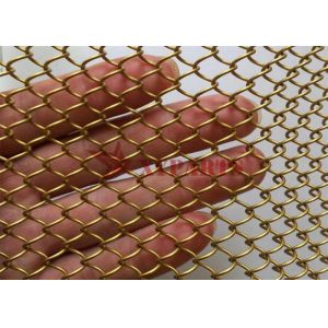 Aluminum Spiral 1mm Metal Mesh Curtain Customized Size Color For Partition