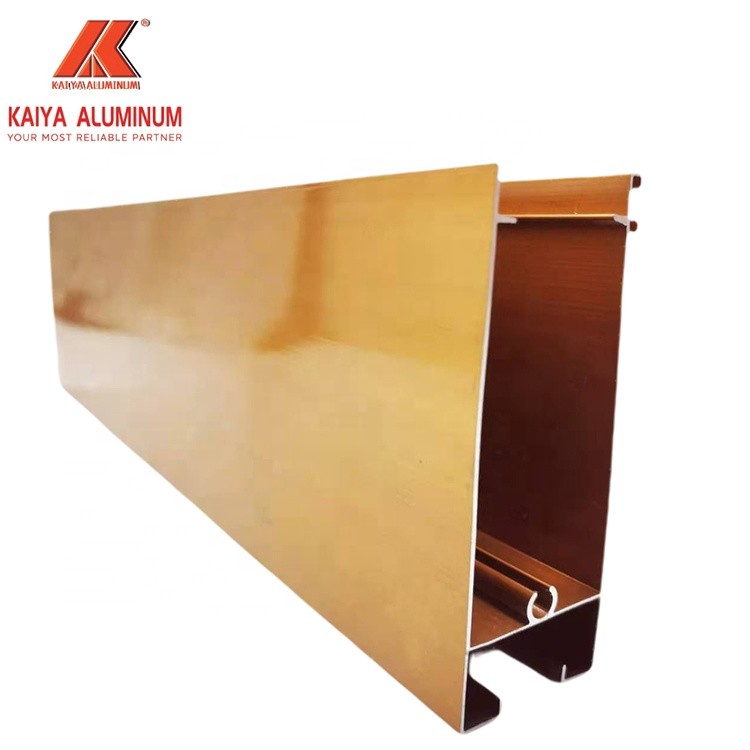 Gold Electrophoresis Extruded Aluminum Profiles T3 PVDF Finish