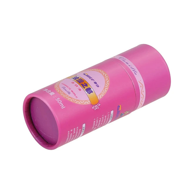 Biodegradable Cylinder Cosmetic Skincare Cardboard Round Paper Tube Packaging Box Custom Print