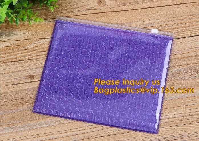 air mail metallic holographi rose gold bubble padded mailer / Zip lockkk bubble bag/ slider bubble bag,Holographic Factory