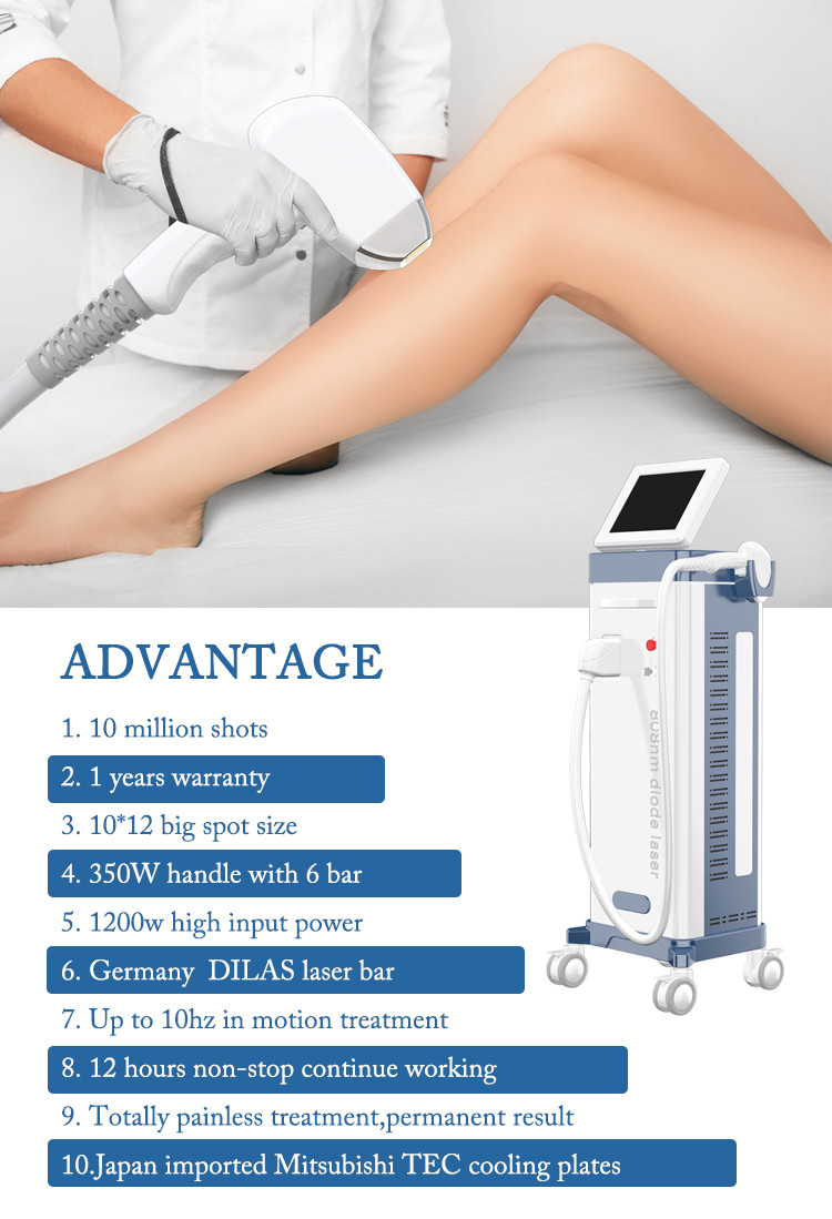 Newest Vertical diode laser hair removal 808nm / removal facial hair 808nm diode laser hair removal machine LF-647b