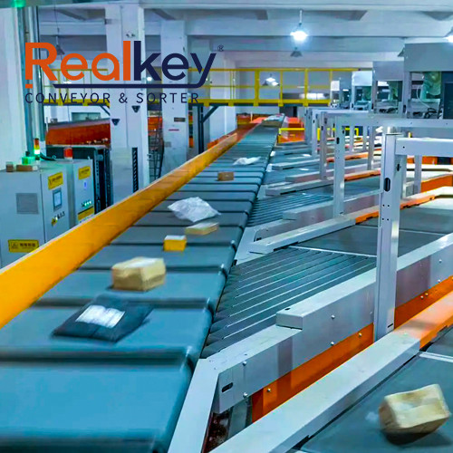 High Speed Cross Belt Sorting Line Conveyor Sorting System For Distribution