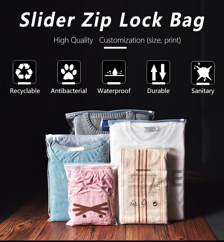 Cosmetic Waterproof Tote Plastic Clear Zip Makeup Shopping Crossbody Stationery Set Zipper Pvc Bag,Slider Zipper Bag Pla