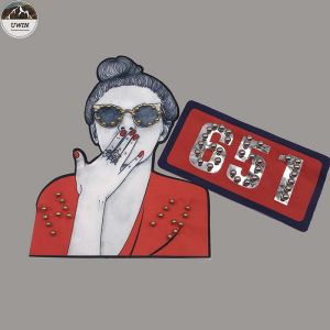  Adhesive Backing Custom Made Embroidered Patches For Clothing Various Shape Manufactures