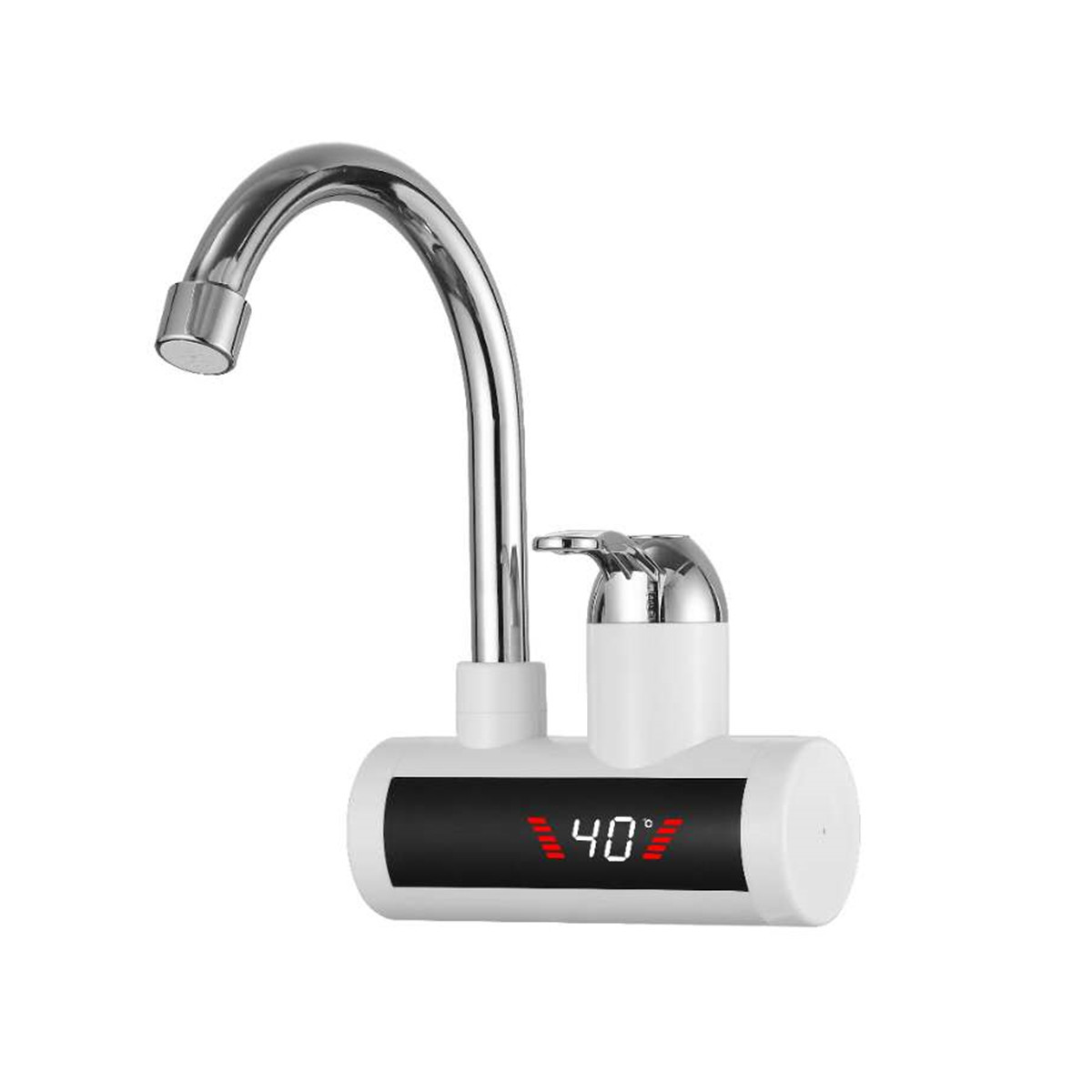 3000W Instant Electric Water Heater Tap RoHs Kitchen Faucet With Temperature Display