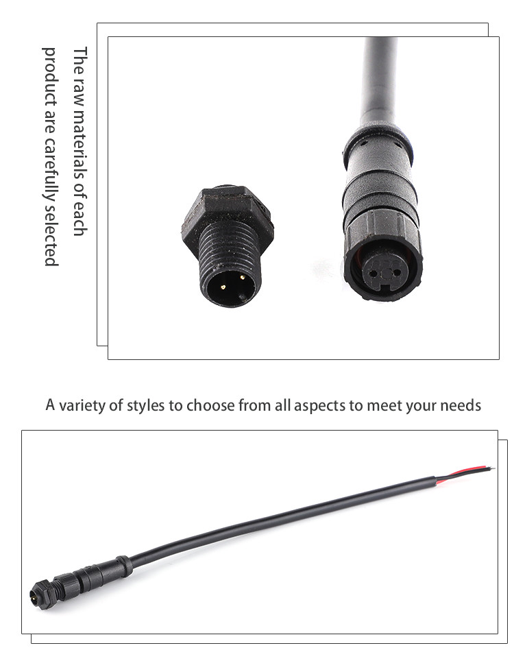 M8 Connector Waterproof Cable Panel Type Automation Equipment Sensor Male And Female Waterproof Plug Connector