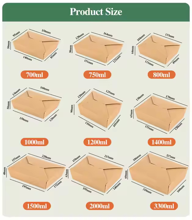 OEM ODM Biodegradable Take Out Containers