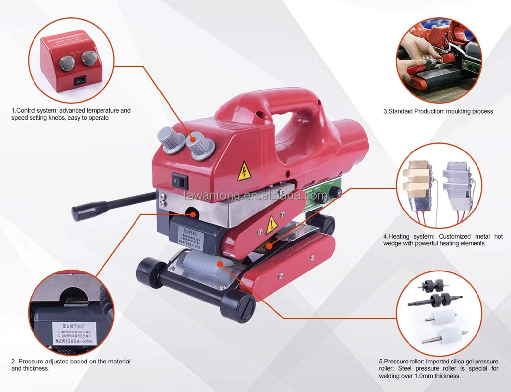 Embossing Welding Machine for PVC EVA HDPE LLDPE Geomembrane Joint Splice