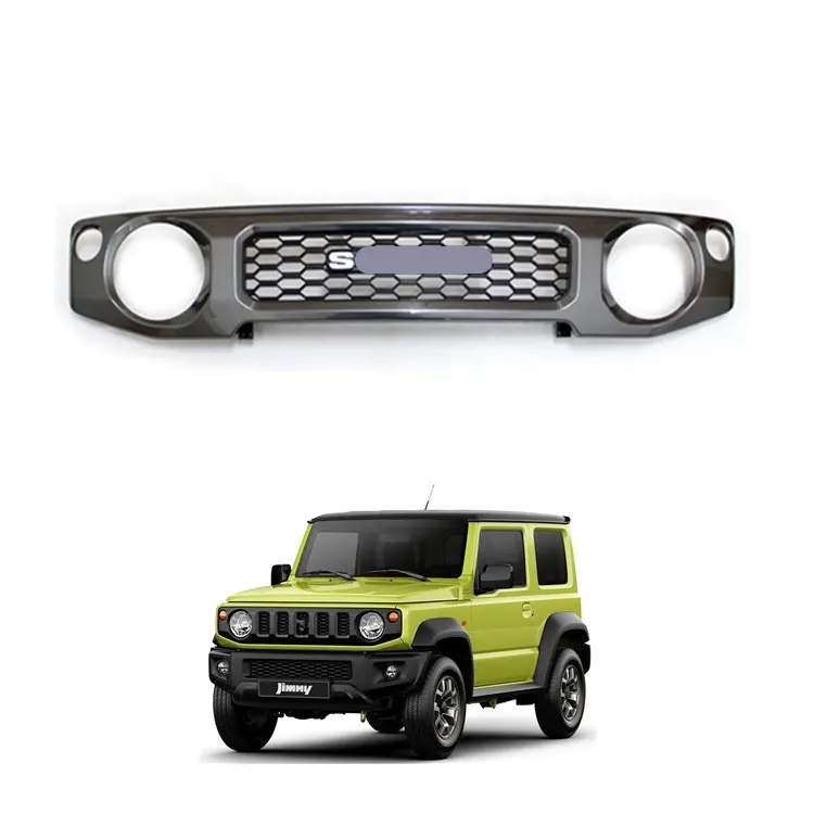 2018-2021 SUZUKI Jimny 4x4 Offroad Parts Chrocal Grey Grille Mesh Grill with Letters