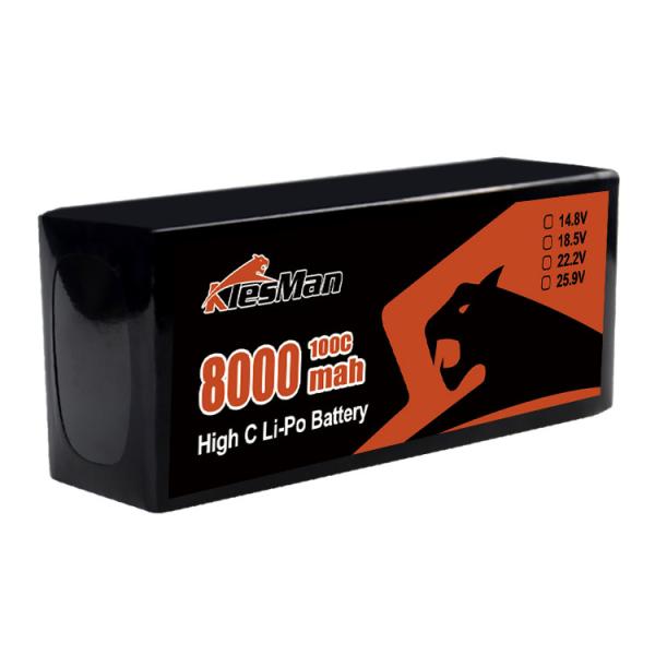 6S 22.2V 8000 MAh Lithium Polymer Battery Pack for 10 inch Drone Discharge Rate
