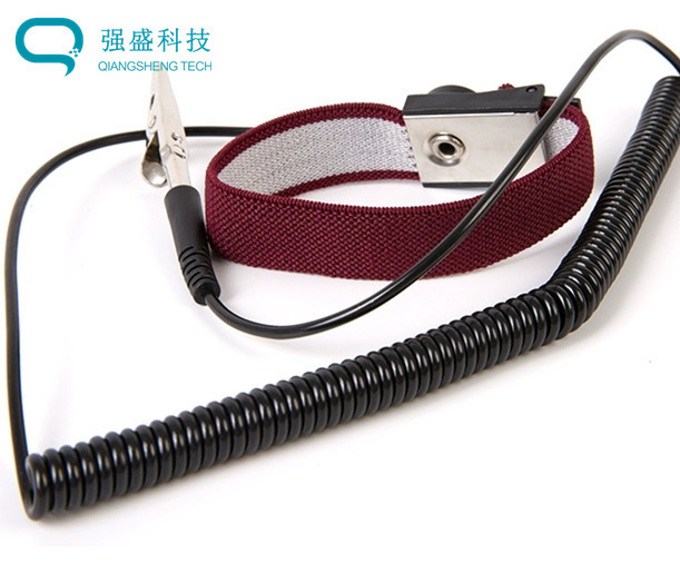 Rose Red ESD Wrist Straps Used For Grounding in lab