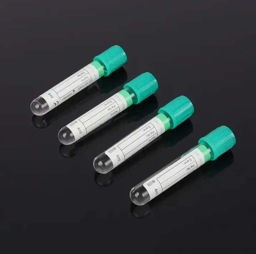 Hospital Medical Supplies Vacuum Blood Collection Tube Heparin Lithium Heparin Tube For Plasma Specimen