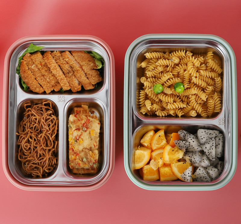 Stainless Steel Bento Sealed Lunch Box Storage Boxes & Bins Preservation Box