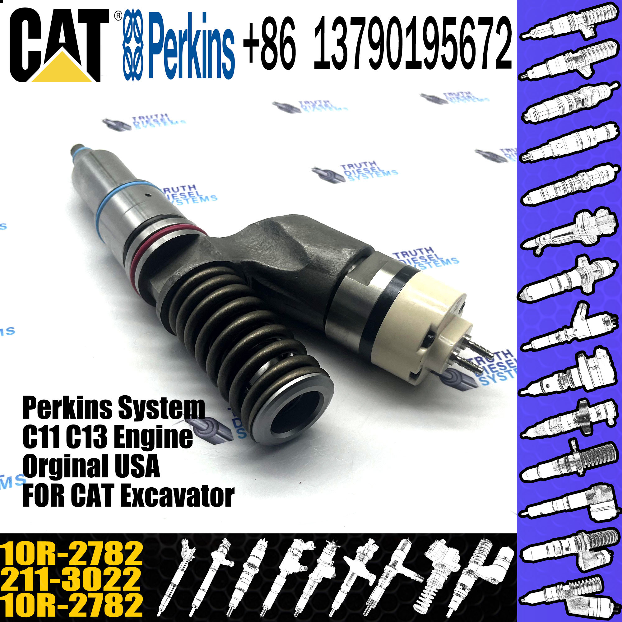 276-8307 253-0616 253-0618 291-5911 10R-0724 10R-9787 295-9085 211-3026 211-3022 374-0705 C15 C18 fuel injector for Cate