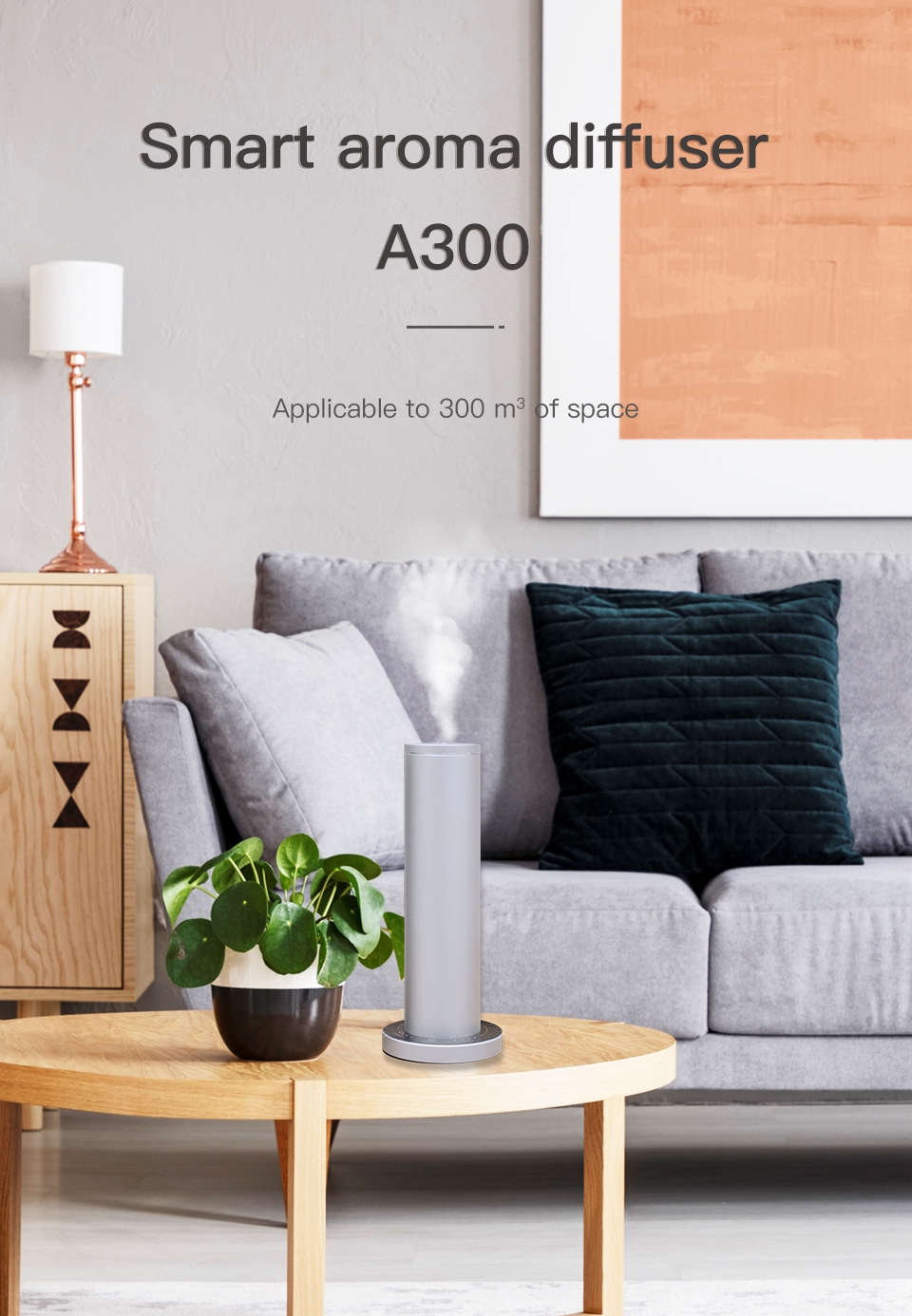 HOMEFISH PET Waterless Aroma Scent Diffuser Machine Tower 100ml