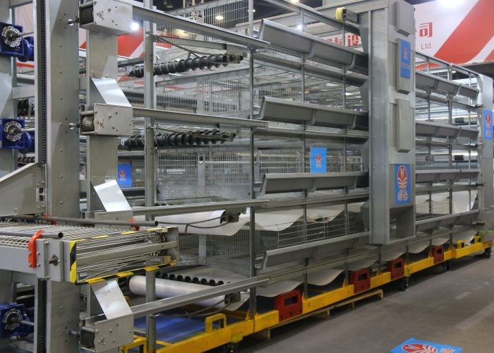Energy Saving Chicken Battery Cages Durable 4 Tiers Layer Hen Cages