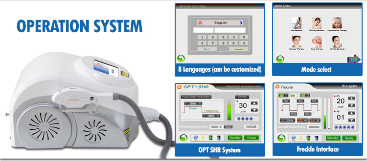 Spa OPT IPL SHR Hair Removal Semiconductor Cooling System