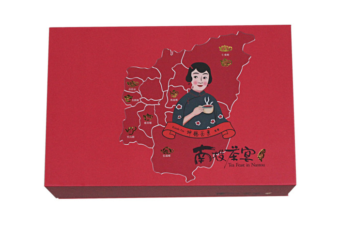 Rigid UV coating Red Packaging Boxes With Matt Lamination