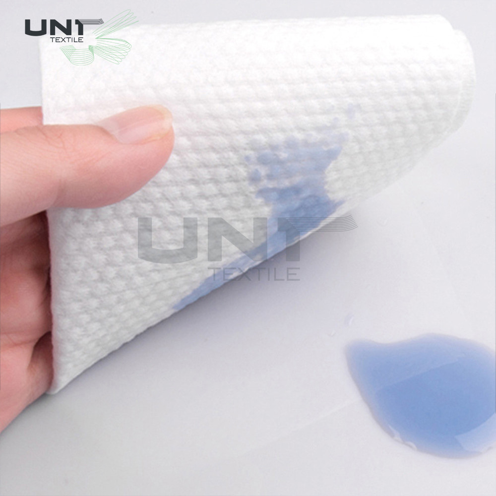 Chinese Hot-selling Hydrophilic Spunlace Non Woven Fabric Pearl Dots Embossed Wet Tissue