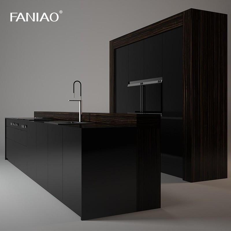 Melamine Kitchen Cabinets Villa Modern Kitchen Cabinet with Particleboard Carcase