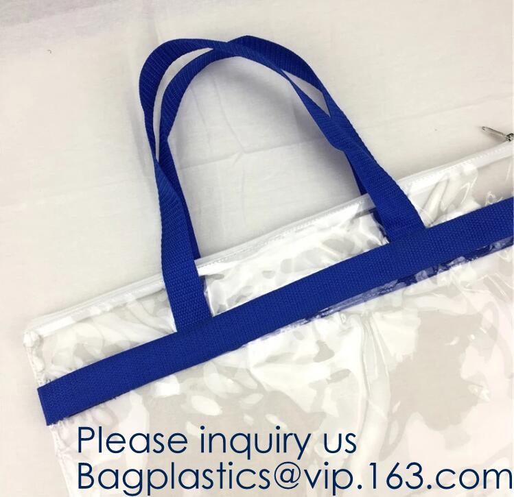Stadium Approved Environmentally New Clear Tote PVC Shoulder Transparent Shopping Bag,Recycled Clear Pvc Shopping Tote B