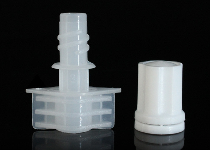 5mm Caliber Blue Color Plastic Spout Caps For Skin Care Doypack / Baby Food Pouch Tops