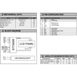 160*32 Graphic LCD Module STN Positive 6H Operating Wide Temperature With Back