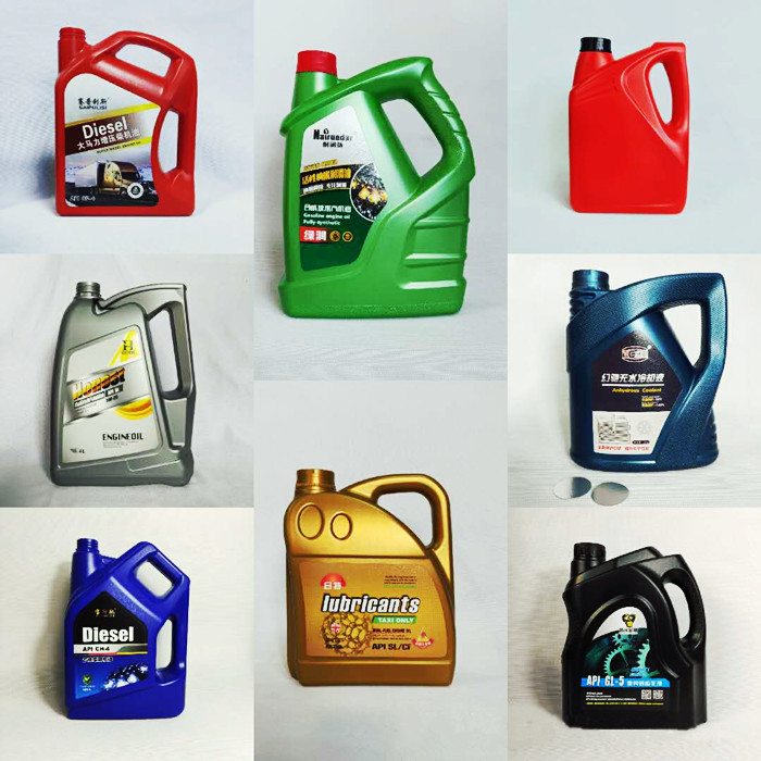 4L Green Engine Oil Empty Bottle Plastic Diesel Oil Container Customized 5mm Thick
