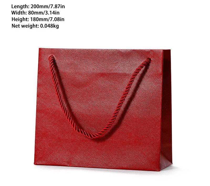 Hand Length Handle Ivory Board Paper Shopping Bags with Custom Print and Luxury Design