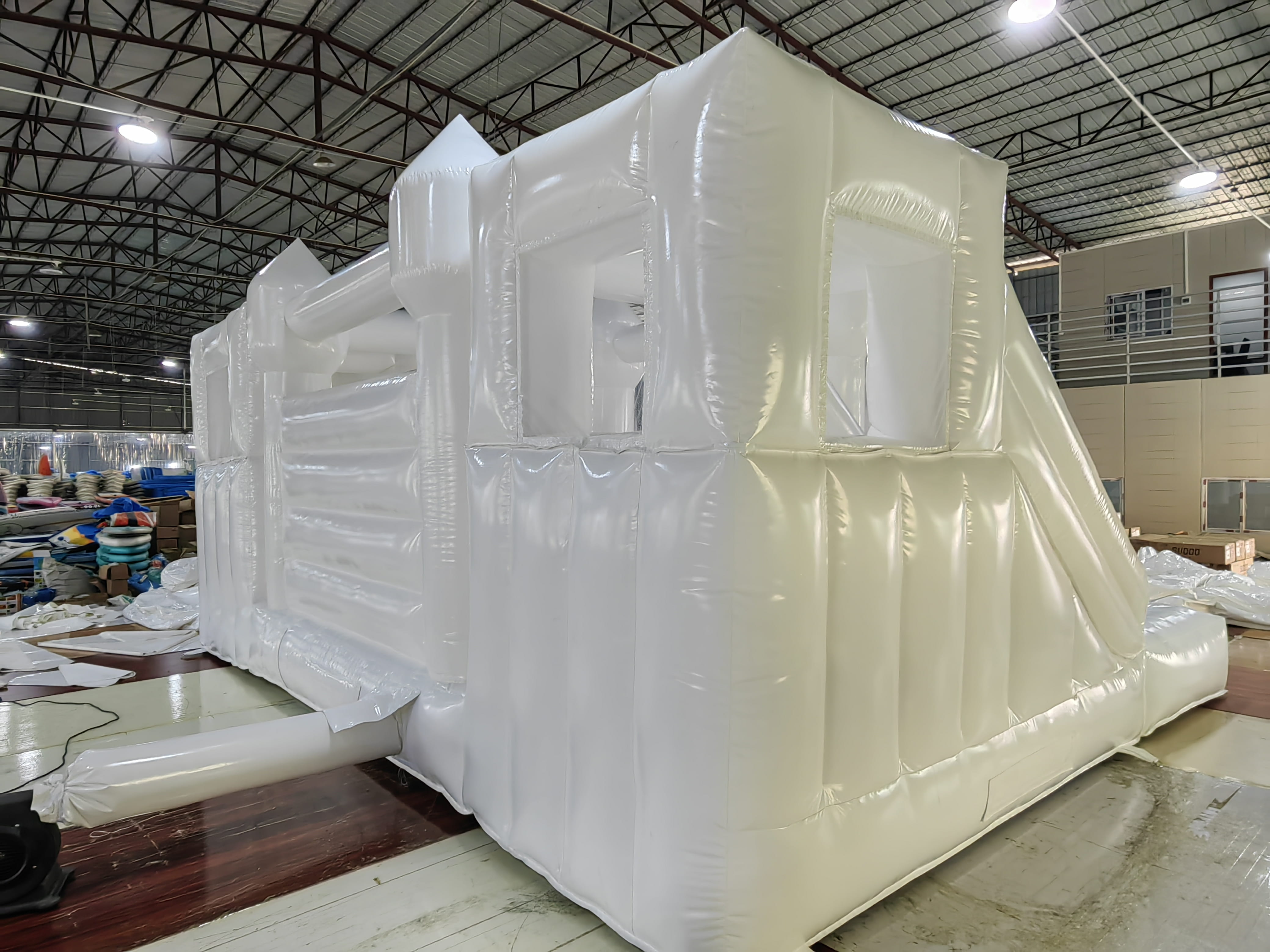 Commercial Party Rental White Bouncer Jumper Inflatable Moon Jumping Bounce House White Bouncy Castle