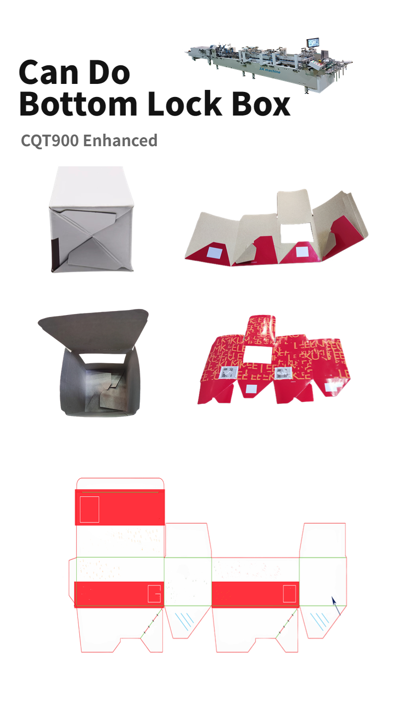 4200 KG CQT-900 Enhanced Automatic Bottom Lock Folder Gluer for Enhanced Packaging