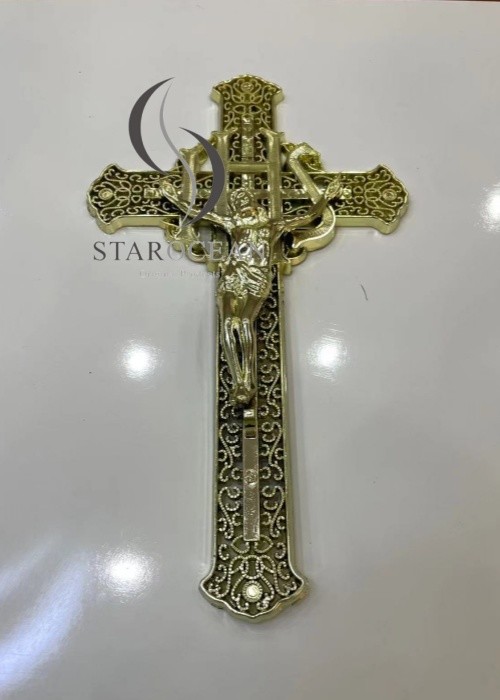 Customized Color Coffin Decoration Cross PP Recycled Material Exquisite Pattern PJ-01