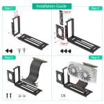 Screw Fixed Graphics Card Holder PCI-E Extension Cable 16x Vertical Installation