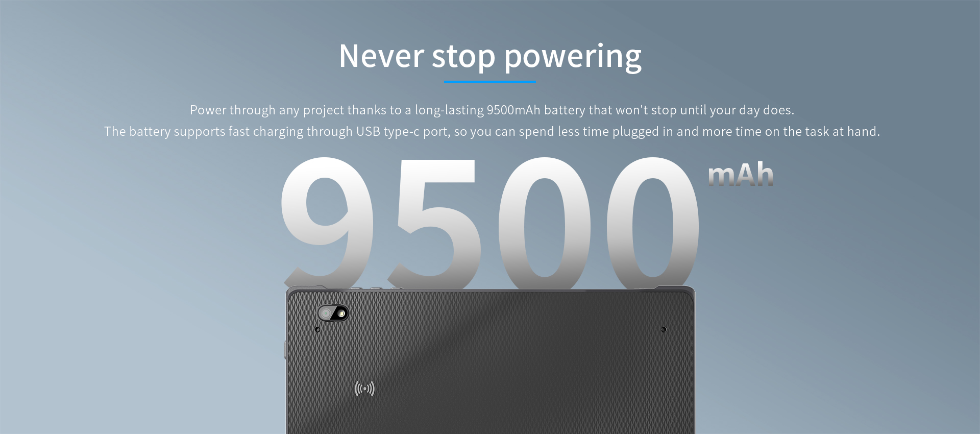 650g 10 inch P65 Waterproof 5G Tablet with 1- 4G LTE 2D Barcode Scanner NFC GPS 9500mAh Battery