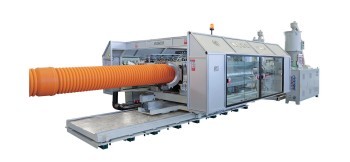 Water Cooling Plastic Corrugated Pipe Equipment Dwc Pipe Extrusion Line