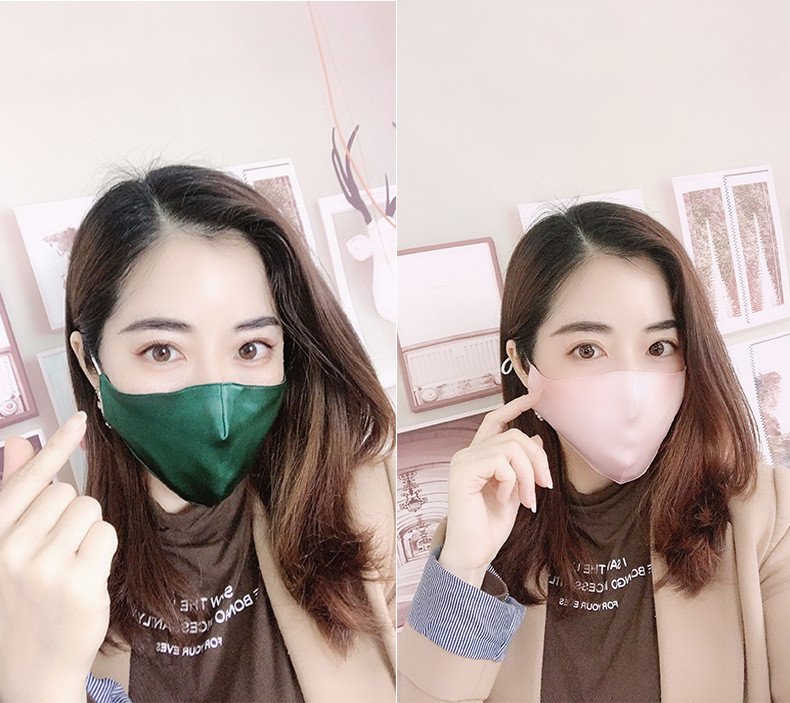 High End 100% Pure Mulberry Silk Face Mask washable breathing mouth Mask