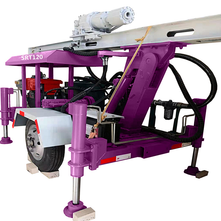 Small Portable Water Well Drilling Rig Hydraulic Trailer Mounted Water Drilling Rigs