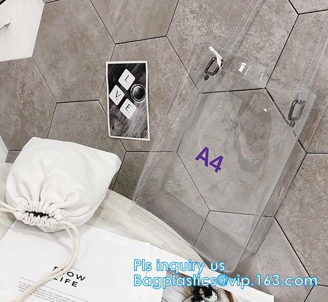 waterproof stadium Bags handbags, Clear gift packing PVC handbag, Envelope Clutch PVC Vinyl Plastic Purse Bag, tote hand
