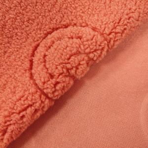  100% Polyester Sherpa Fabric Textile Warp Knitted Smilling Face Pattern Embossed Manufactures